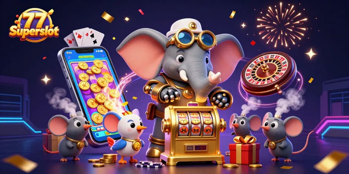 77 Superslot menawarkan pengalaman bermain slot yang mendebarkan dengan elemen berkilau.