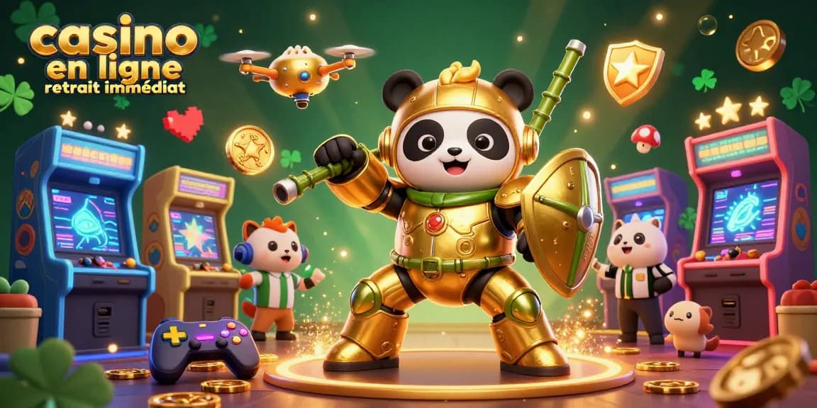 Découvrez l'univers du casino en ligne retrait immédiat avec une illustration captivante.