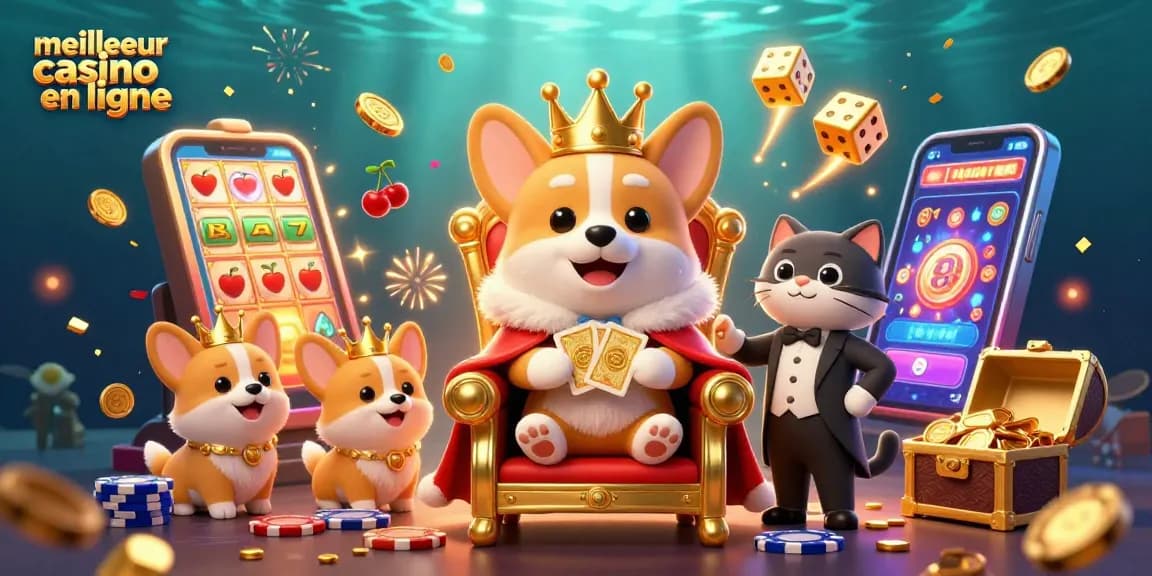 Découvrez le meilleur casino en ligne avec un corgi royal, une machine à sous explosive et des éléments de jeu festifs.