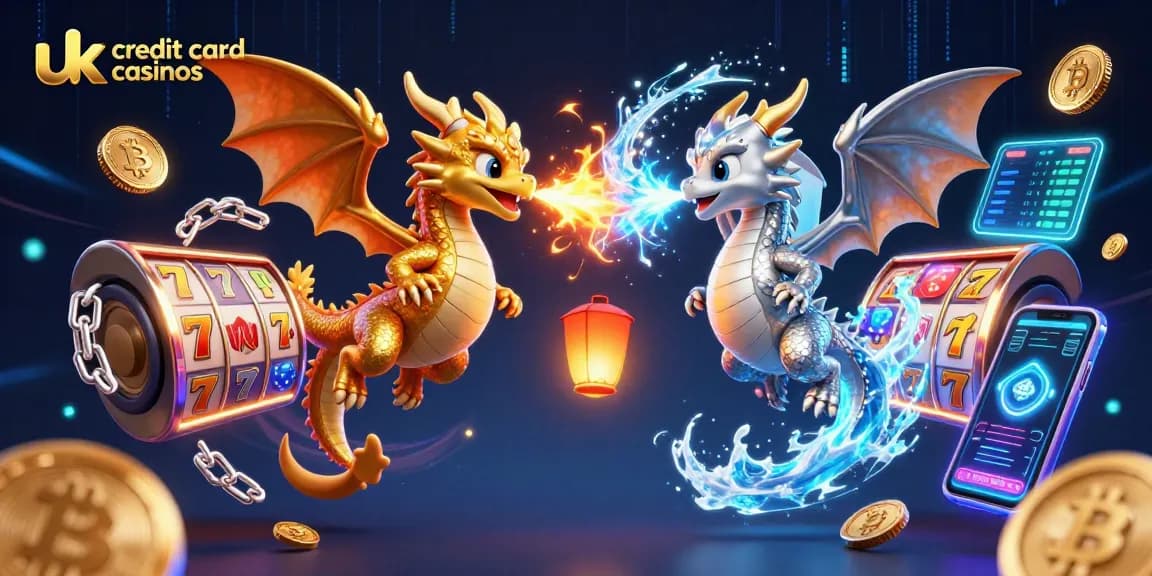 Engage with exciting uk credit card casinos featuring majestic dragons and vibrant gaming elements.