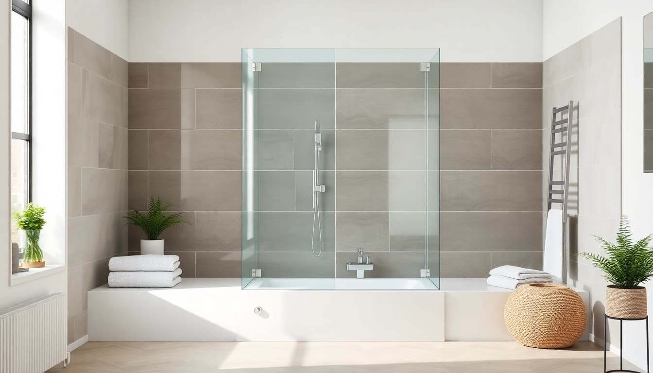 Installer la paroi de douche 150x200 pour une salle de bain moderne et élégante.