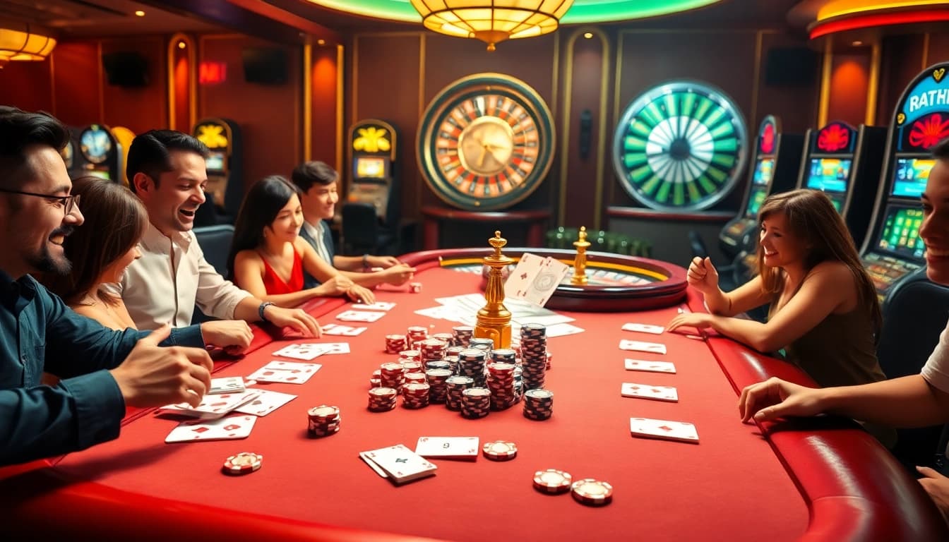 Experience thrilling gameplay and high-stakes action with KPI4D at a luxurious casino table.
