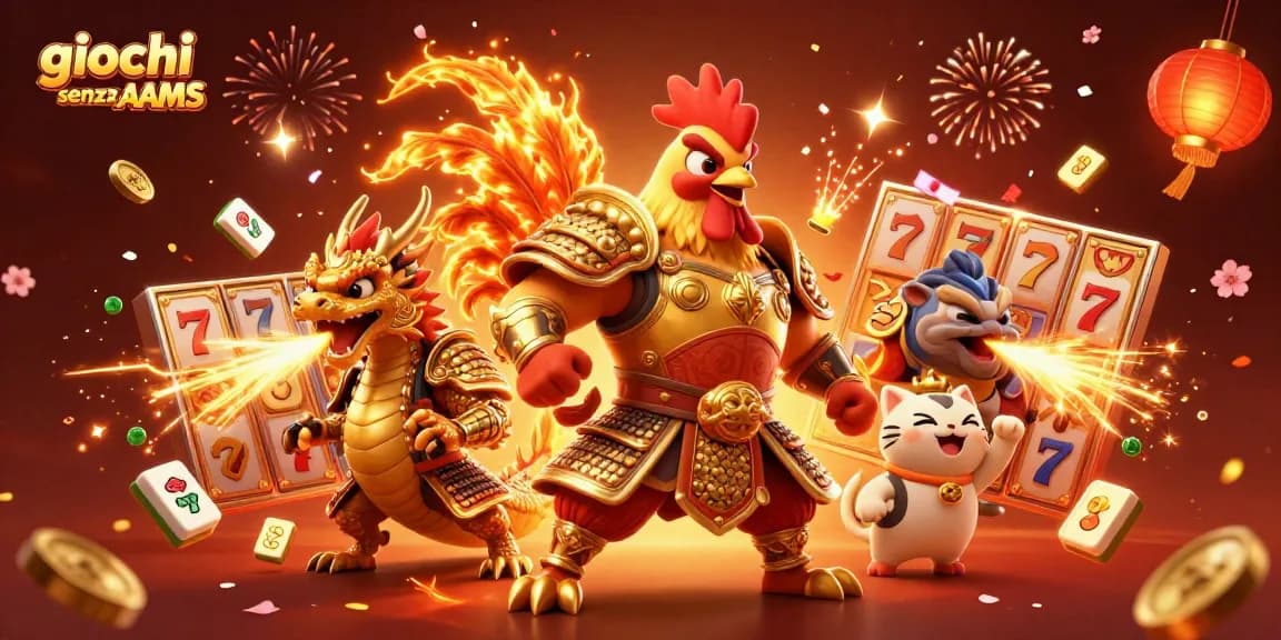 Gioca a emozionanti giochi senza AAMS con una dinamica scena di casinò 3D caratterizzata da colori vivaci e personaggi coinvolgenti.