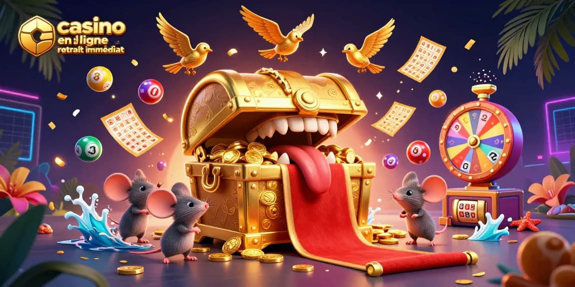 Jouez au casino en ligne avec retrait immédiat tout en découvrant un coffre au trésor dynamique.