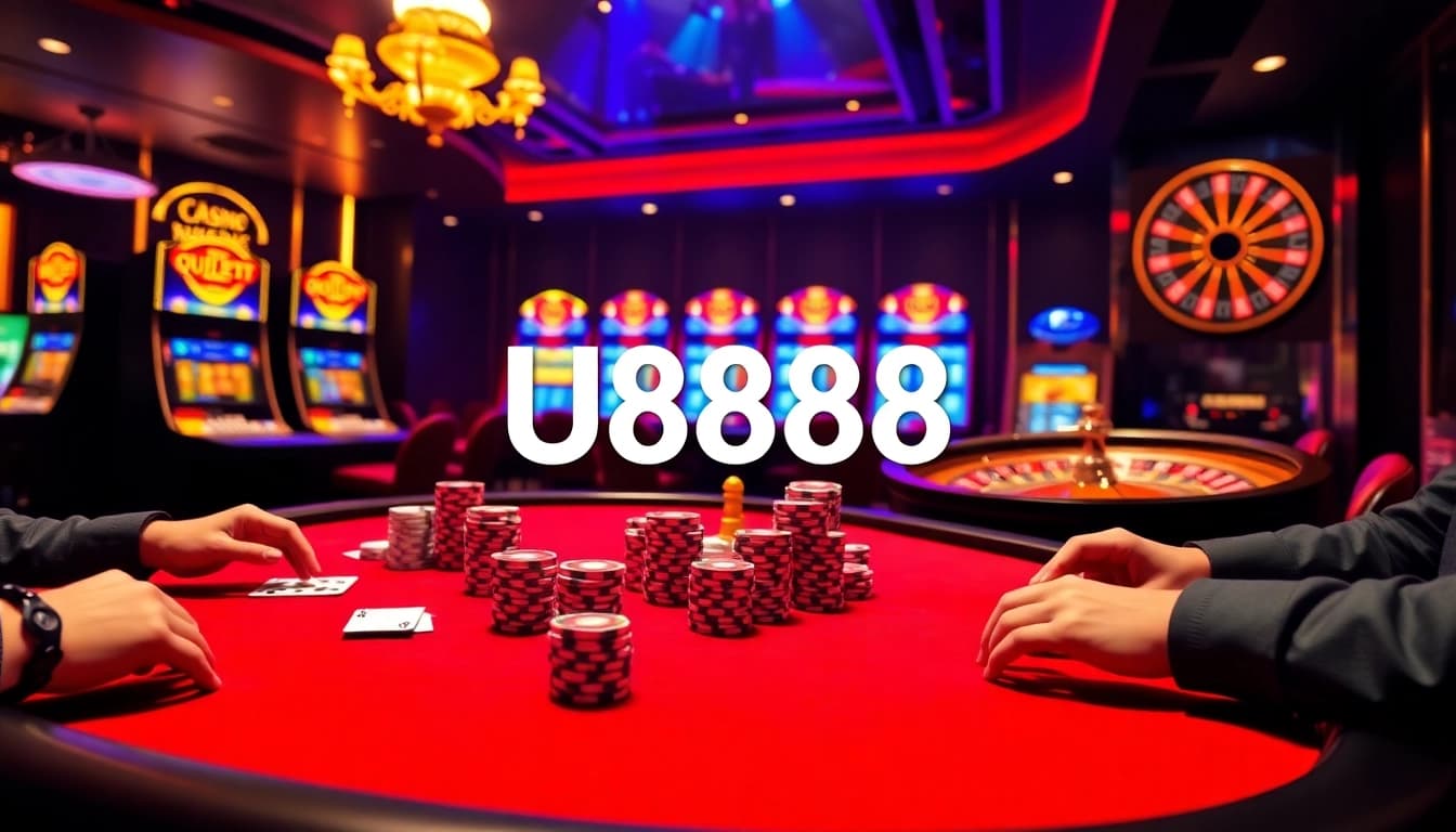 Experience high-stakes poker and excitement at U8888's luxurious casino.