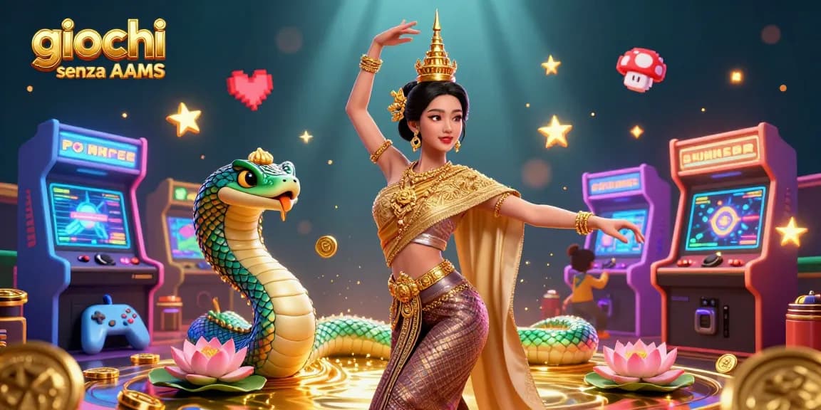 Scopri emozionanti giochi senza AAMS in una vivace scena di casinò piena di personaggi incantevoli e un'entusiasmante esperienza di gioco.