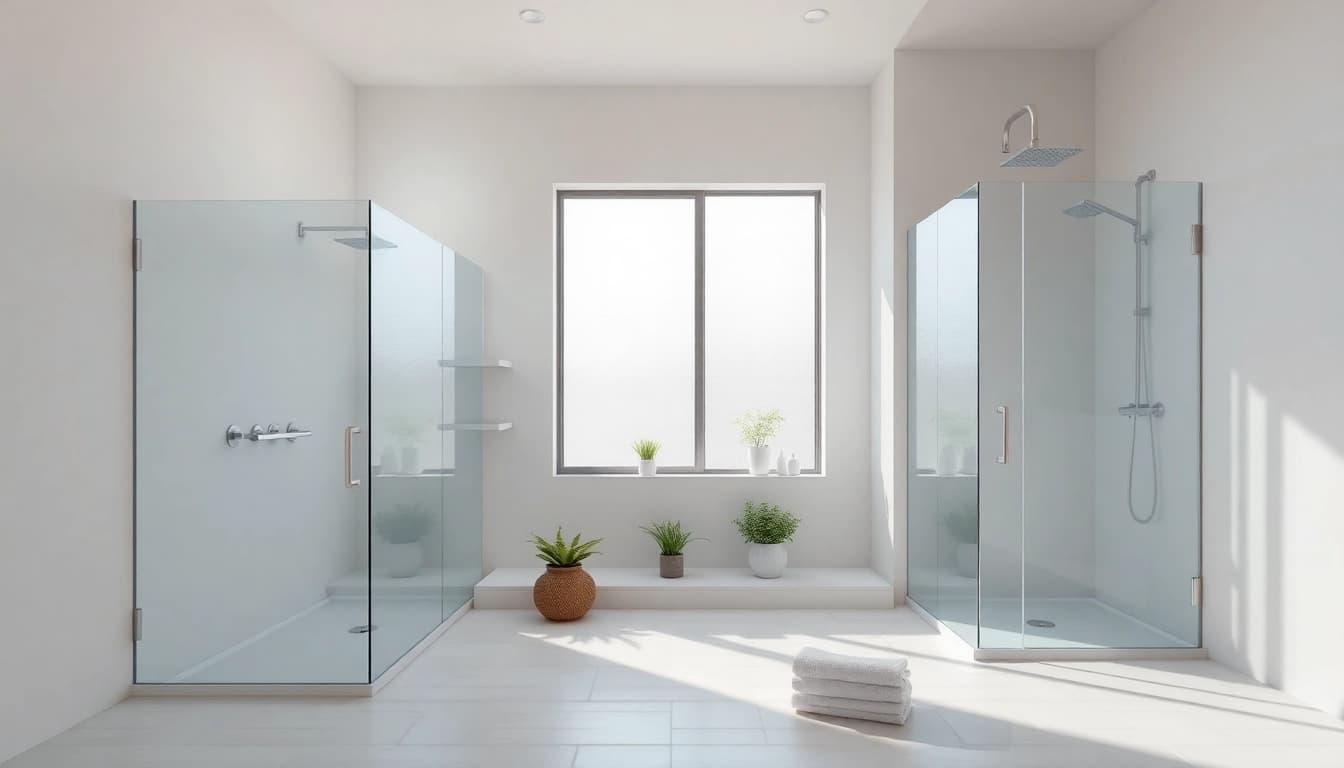Experience elegant showers au with modern designs and serene ambiance in a luxurious bathroom.