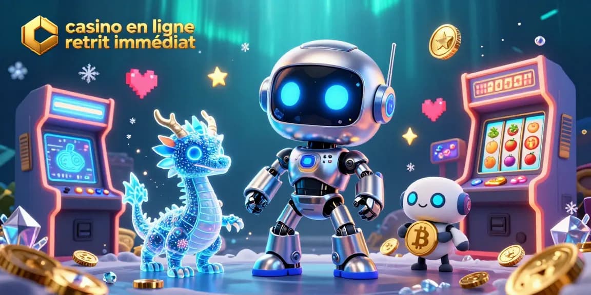 Vivez l'excitation du casino en ligne retrait immédiat avec des robots et des éléments de jeu captivants.