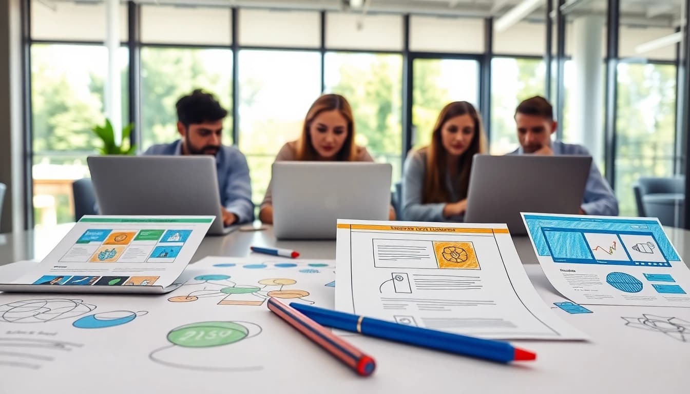 Creating innovative web design edmonton concepts in a collaborative workspace.