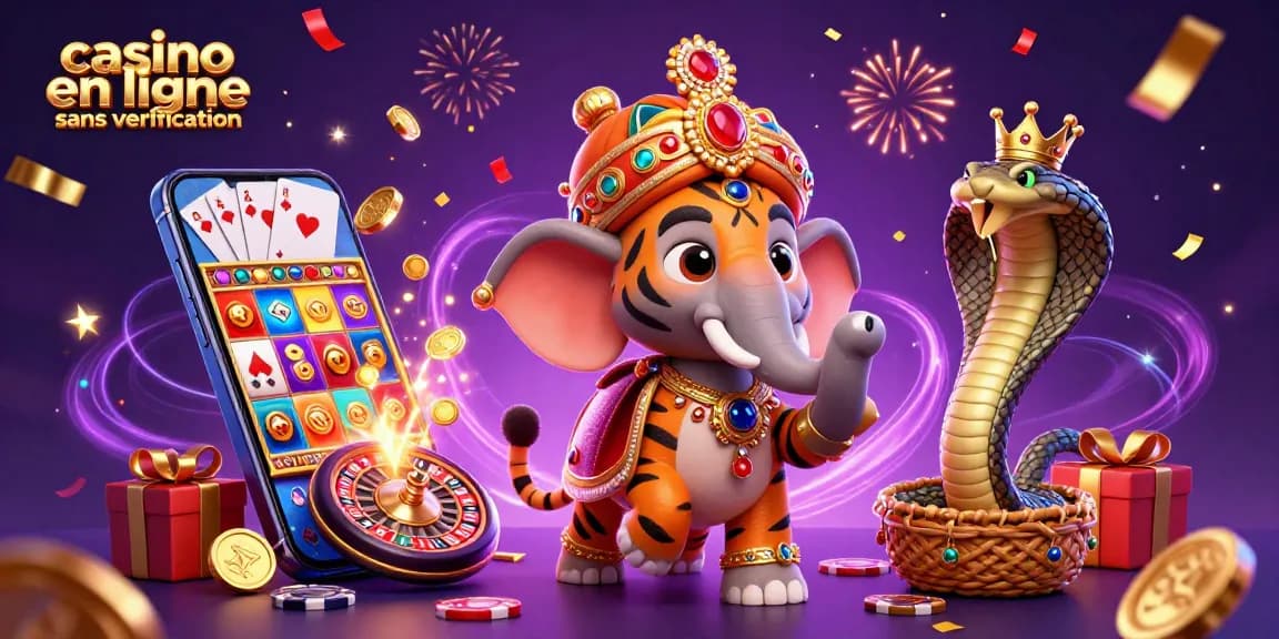 Découvrez un gameplay palpitant sur un casino en ligne sans vérification avec des éléments de casino vibrants prenant vie.