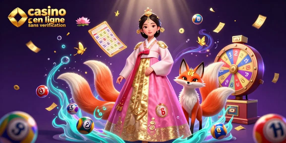 Découvrez le monde vibrant du casino en ligne sans vérification mettant en vedette une élégante femme asiatique aux côtés d'éléments magiques, incarnant un gameplay palpitant.