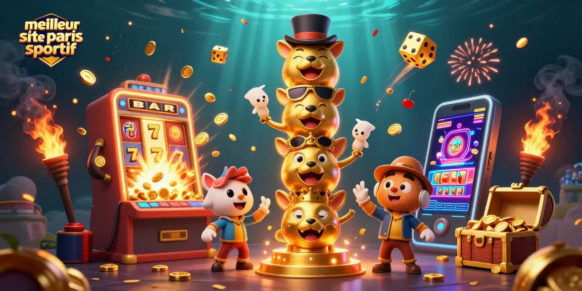Vivez l'expérience du meilleur site de paris sportif avec des éléments de casino captivants et des symboles de jeu.