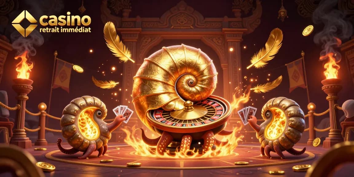 Jouez sur un casino en ligne retrait immédiat avec notre illustration captivante de jeux d'argent.