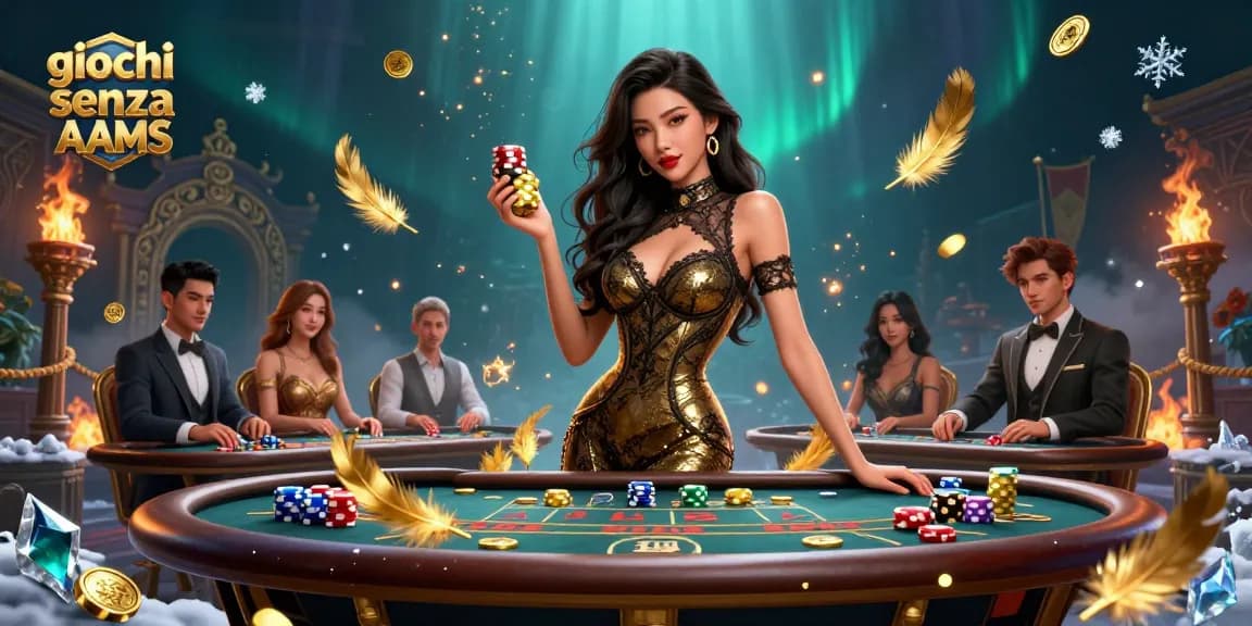 Vivi emozionanti giochi senza AAMS a un tavolo esclusivo di baccarat VIP con un'ambientazione elegante.