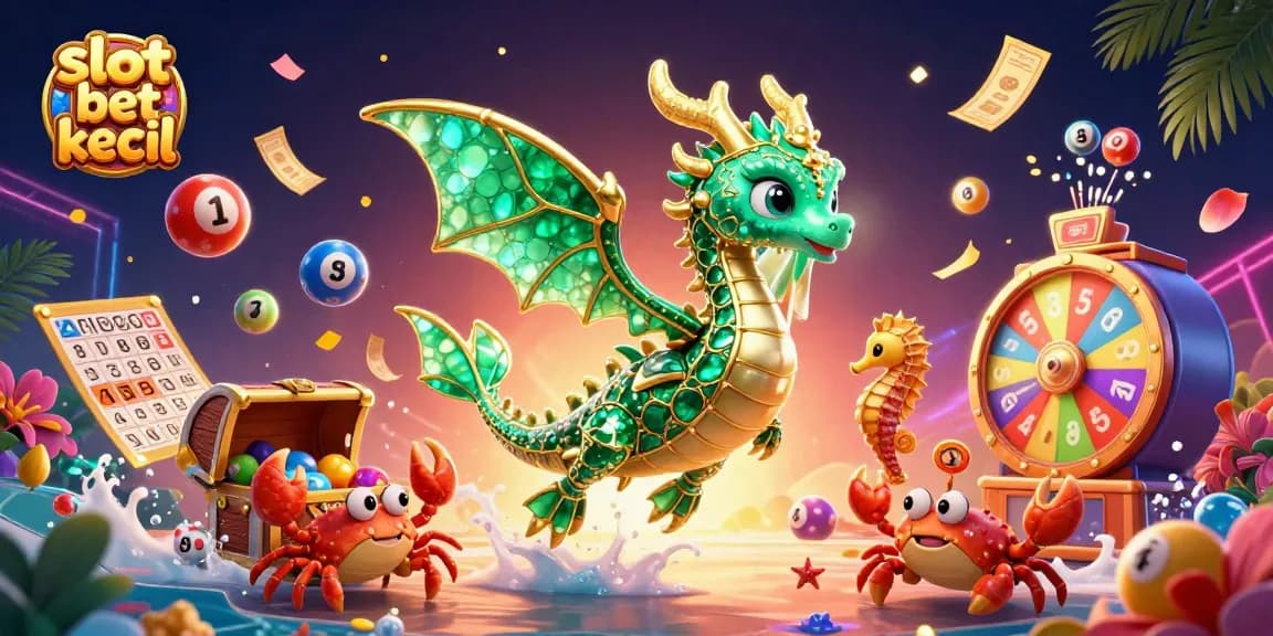 Experience the excitement of slot bet kecil in this vivid casino scene with dynamic game elements.
