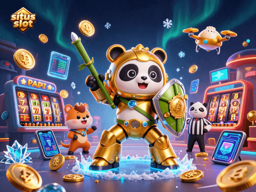 Temukan situs slot terbaik dengan panda emas dan simbol slot di arena kasino.