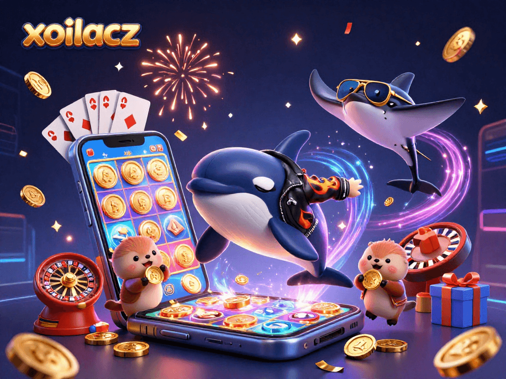 Engage with xoilacz for exciting slot games while enjoying a vibrant whale and sea creatures scene.