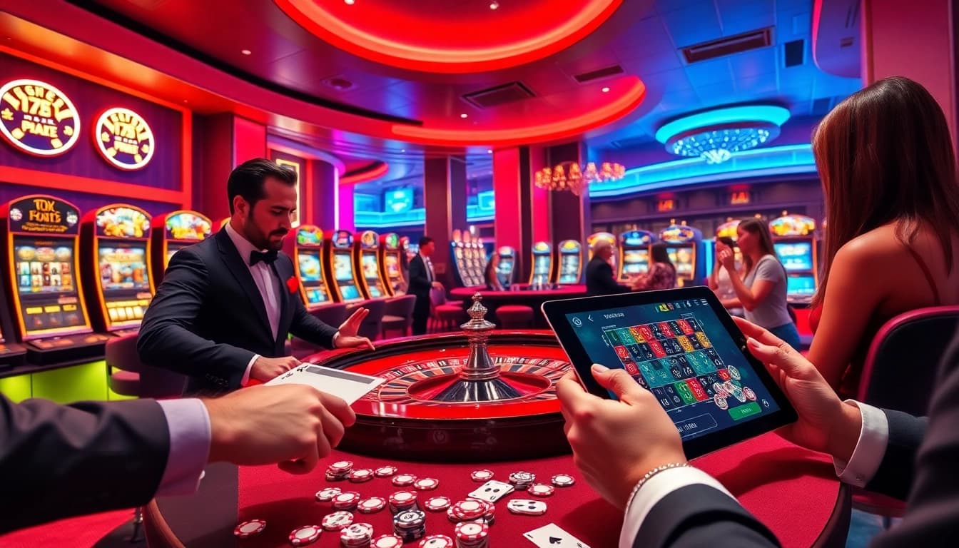 Découvrez l'excitation d'un casino en ligne fiable avec des croupiers, de la roulette et des options de jeu vibrantes.