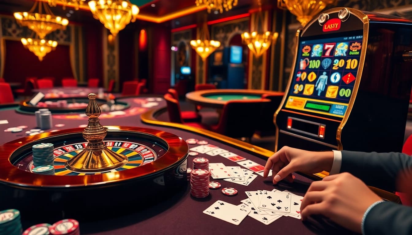 Ressentez l'excitation du casino en ligne fiable avec des tables de poker vibrantes et des joueurs enthousiastes pariant.