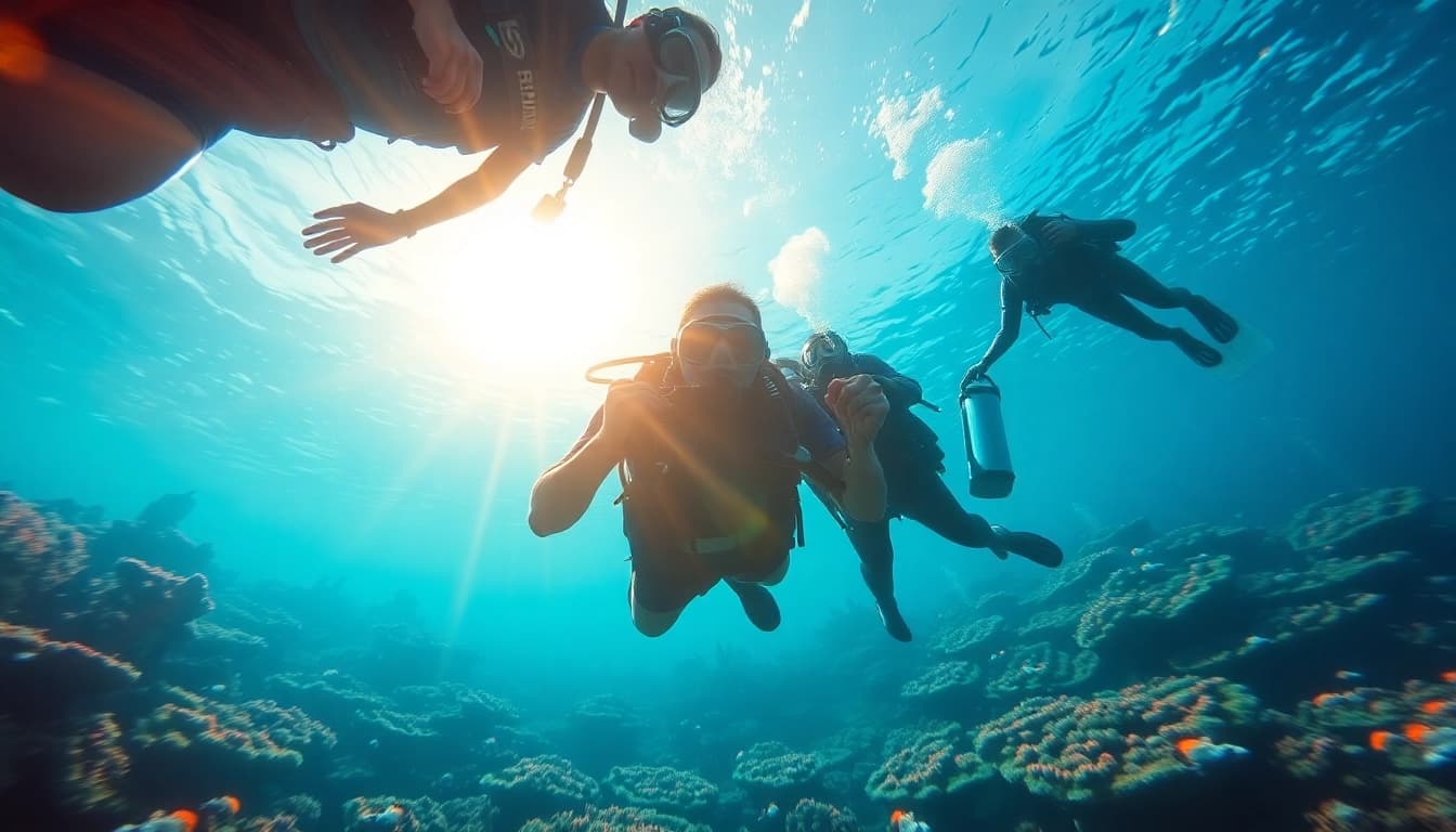 Erfahre mehr über SSI Kurse beim Tauchen in einer lebendigen Unterwasserumgebung.