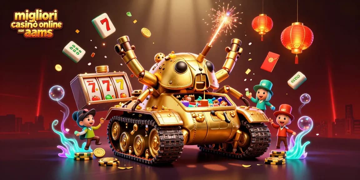I migliori casinò online non aams rappresentati in un'illustrazione 3D vivace e ricca di dettagli.