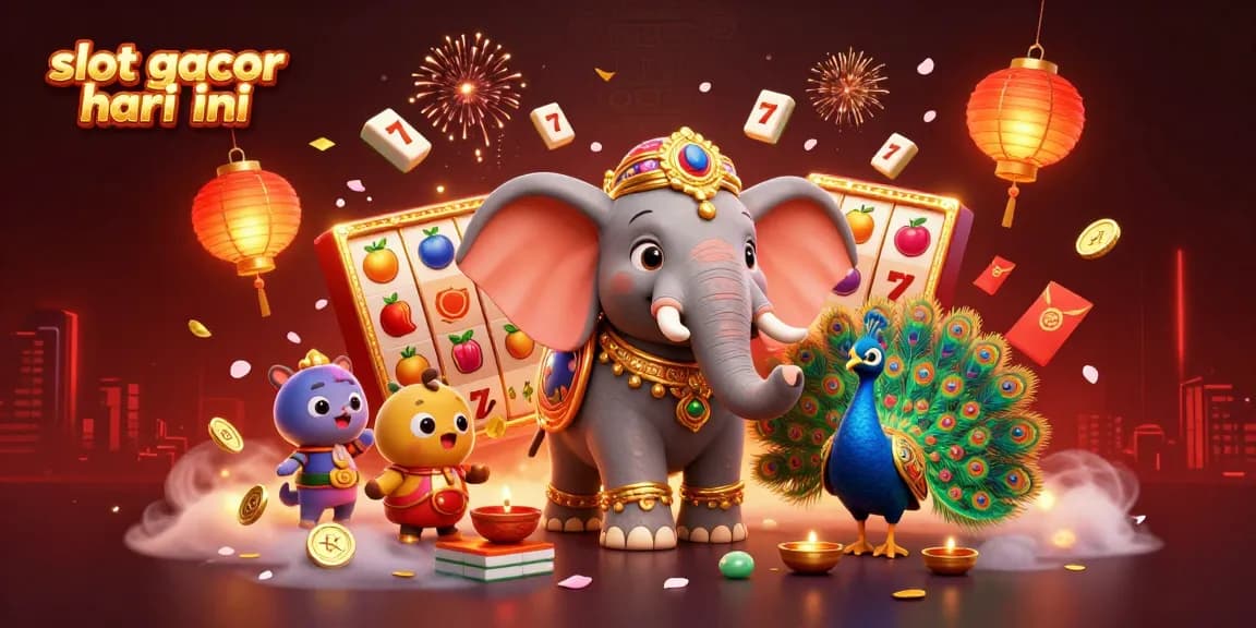 Spin the slots on slot gacor hari ini with a vibrant casino-themed illustration full of energy.