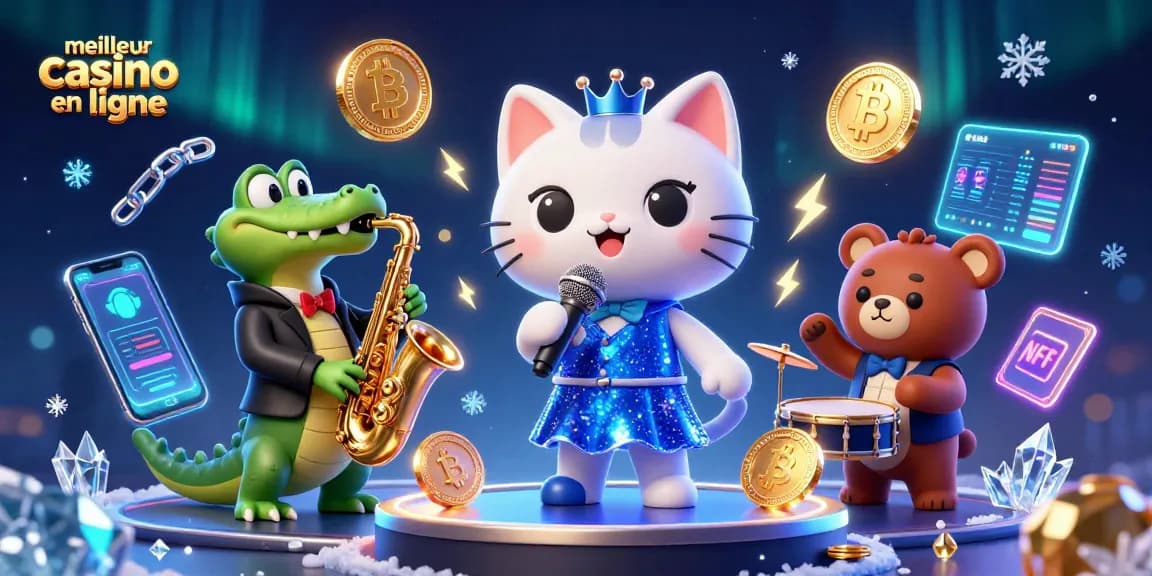 Jouez dans le meilleur casino en ligne et profitez d'une ambiance festive avec un chat chanteur et des pièces de crypto.