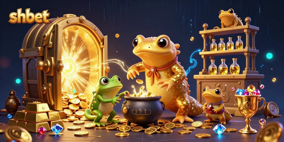 Experience enchanting wins with shbet's golden alchemist and treasures in a vibrant casino scene.