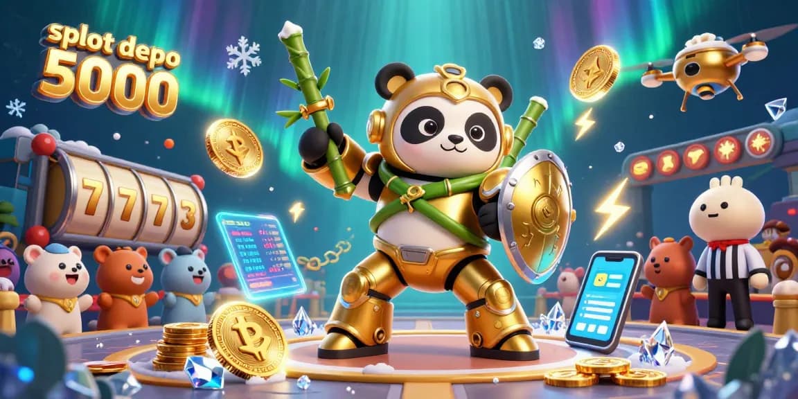 Engage with slot depo 5000 featuring dynamic 3D elements and characters in a vibrant casino atmosphere.