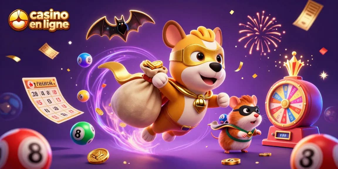 Vivez l'excitation du casino en ligne retrait immédiat avec des héros animés et des éléments de jeu trépidants.