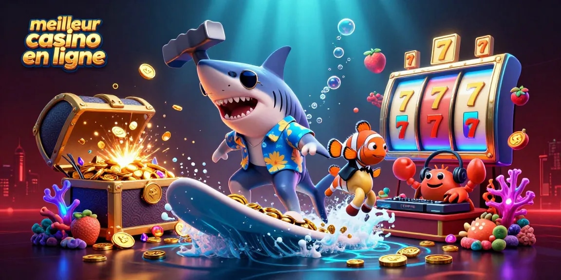 Visitez le meilleur casino en ligne pour gagner gros avec cette illustration aquatique captivante.