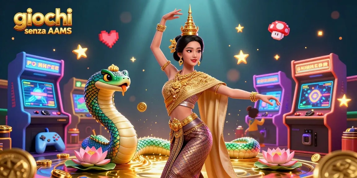 Scopri emozionanti giochi senza AAMS in una vivace scena di casinò piena di personaggi incantevoli e un'entusiasmante esperienza di gioco.