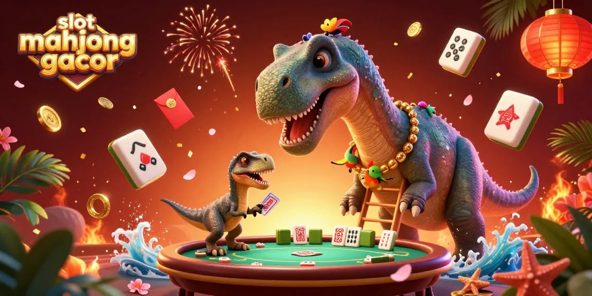 Experience the thrill with slot mahjong gacor as fantasy characters engage in a vibrant casino atmosphere.