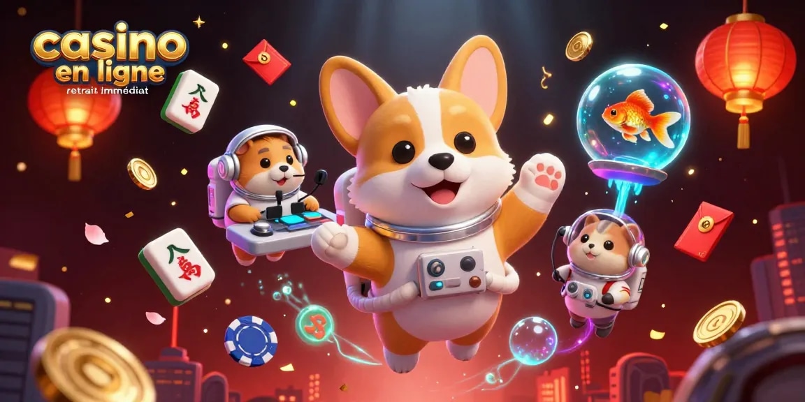 Visitez le casino en ligne retrait immédiat avec un corgi astronaute pour gagner des prix et des jetons en flottant.
