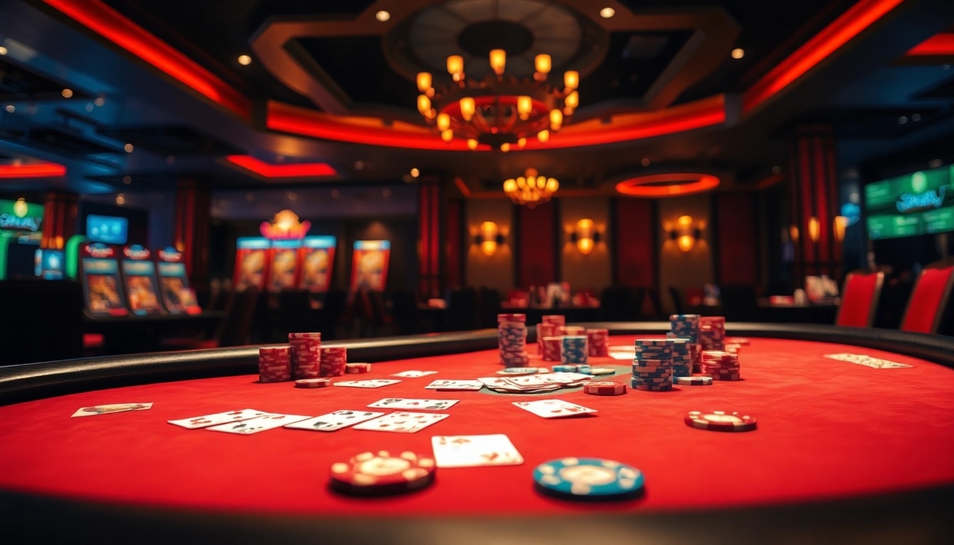 Menangkan permainan dengan link slot88, chip poker dan suasana mewah di kasino yang penuh energi.