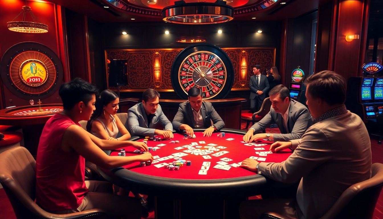 Engage in high-stakes gambling at a vibrant poker table with layarkaca21's thrilling atmosphere.
