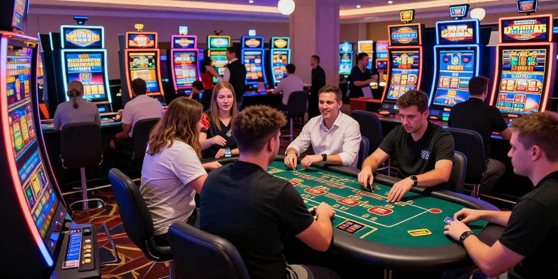 Exciting atmosphere at casinos not on Gamstop with vibrant gaming activities and diverse players enjoying freedom and rewards.