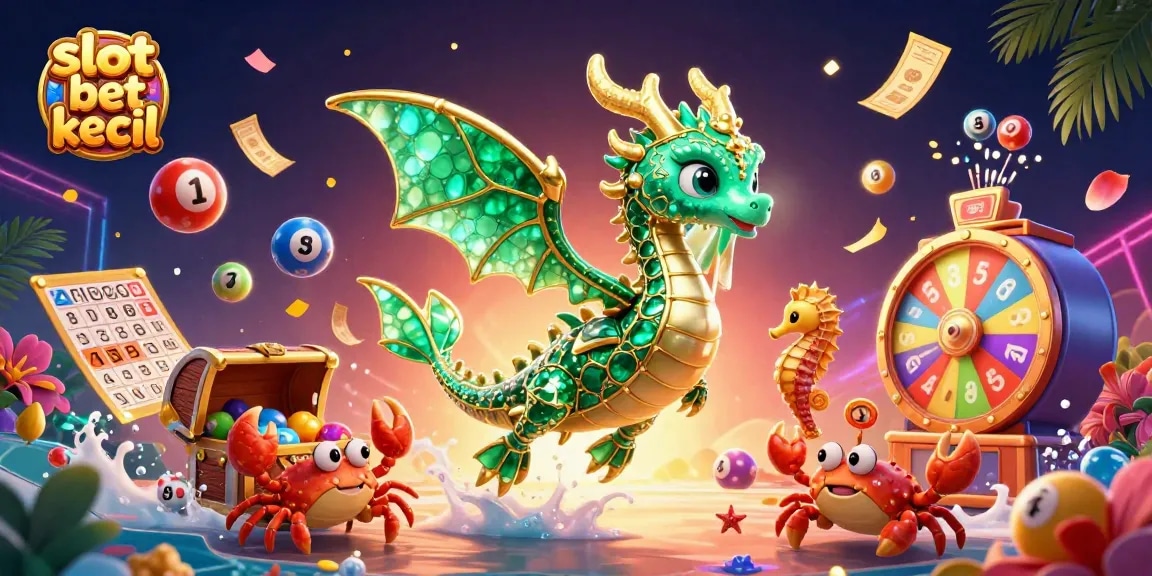 Experience the excitement of slot bet kecil in this vivid casino scene with dynamic game elements.