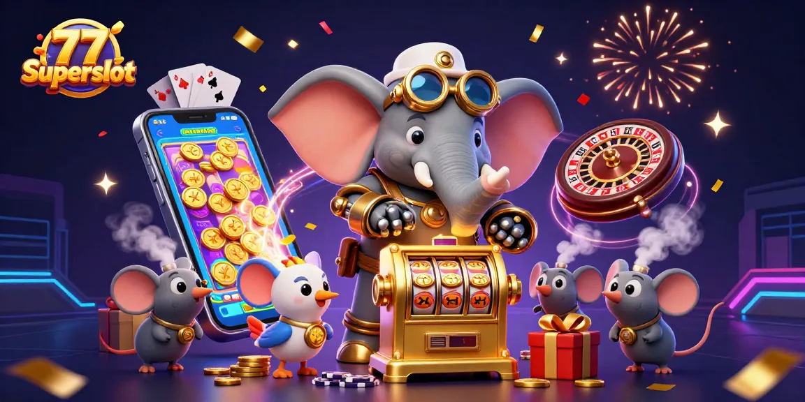 77 Superslot menawarkan pengalaman bermain slot yang mendebarkan dengan elemen berkilau.