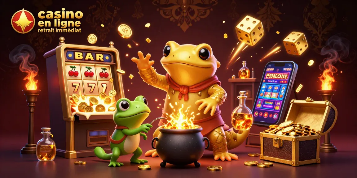 Découvrez le monde du casino en ligne retrait immédiat avec des créatures magiques et des machines à sous étincelantes.