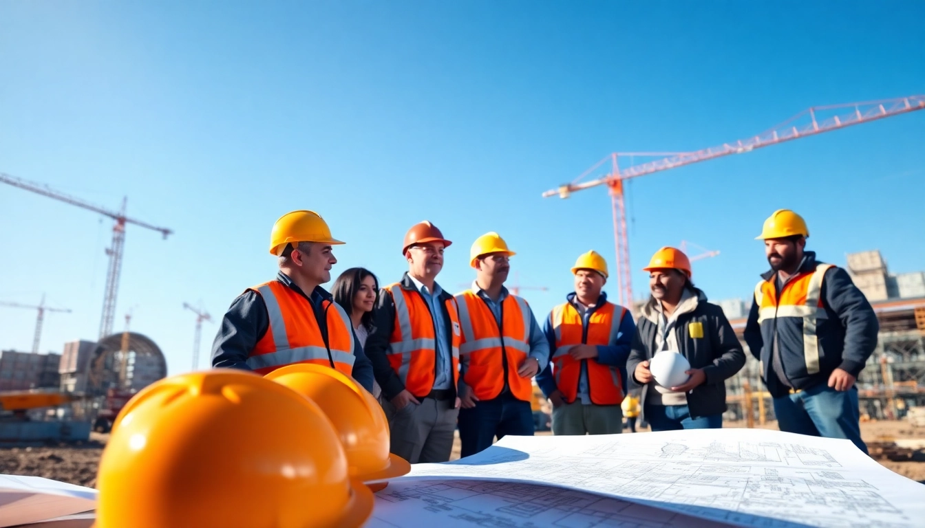 Engaged discussion on construction advocacy with diverse workers showcasing dedication and teamwork.