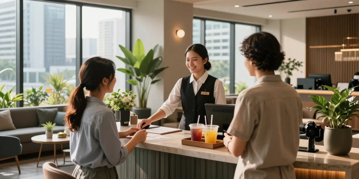 rokok 88 hotel lobby with welcoming reception and modern decor.