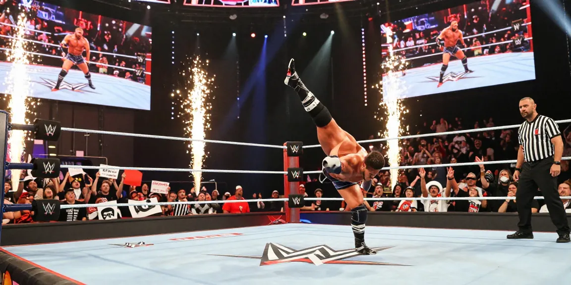 WWE superstar in action during an electrifying wrestling match