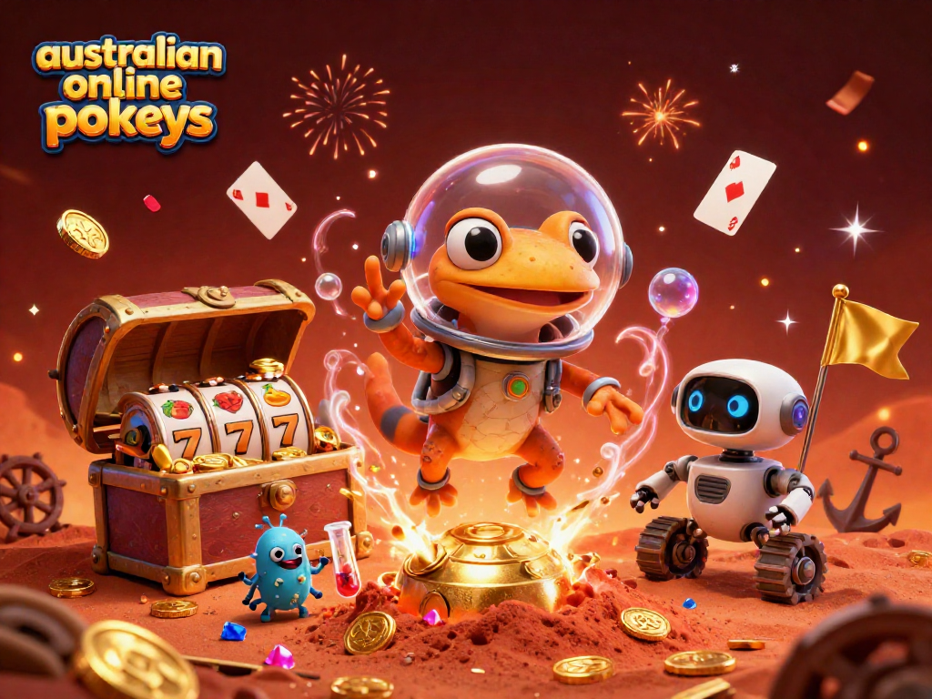 Experience thrilling australian online pokies with dynamic scenes featuring vivid characters and exciting elements.