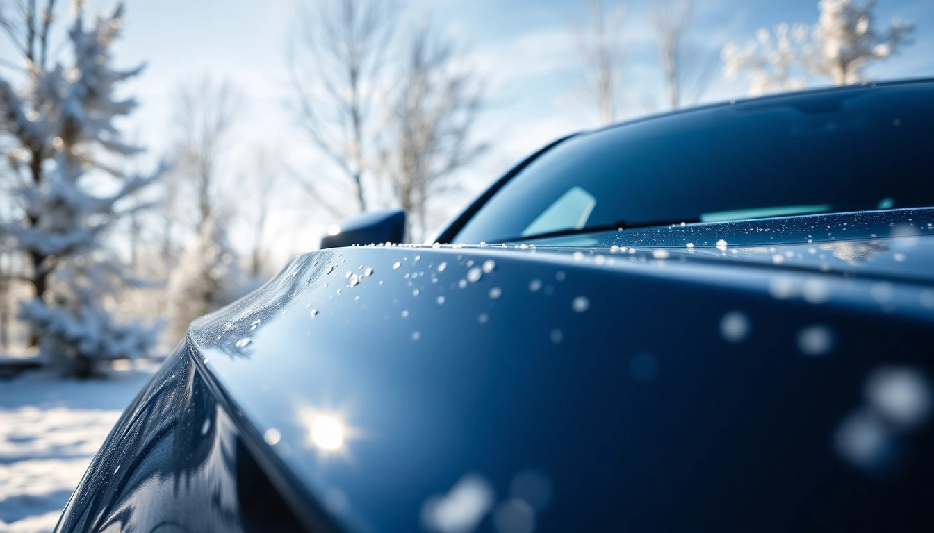 Winter car protection Chattanooga featuring a detailed vehicle shielded from harsh winter elements.