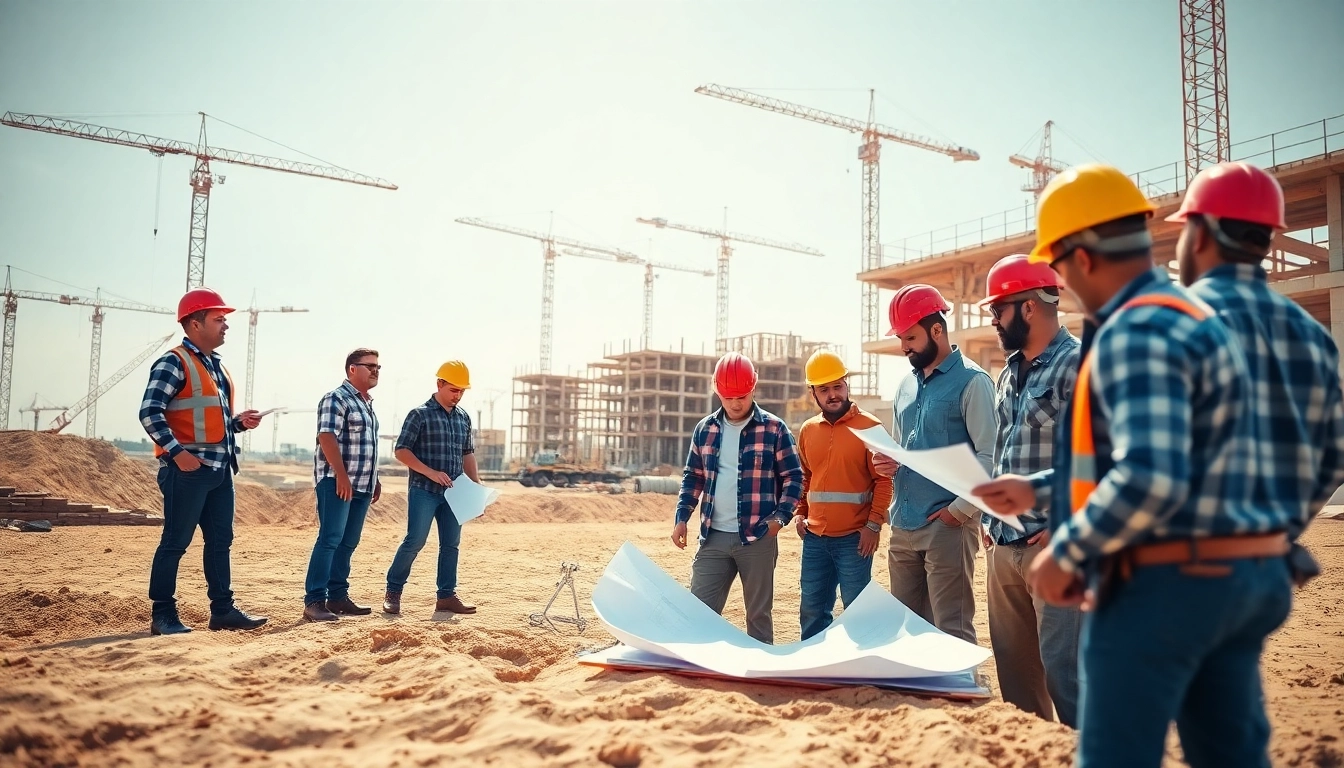 Engaging scene of Carolina construction news with diverse workers collaborating on-site.