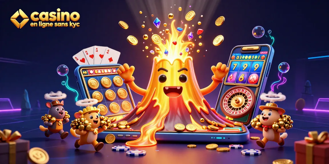 Jouez à des jeux de casino en ligne sans KYC et vivez l'aventure des trésors cachés sous les volcans.
