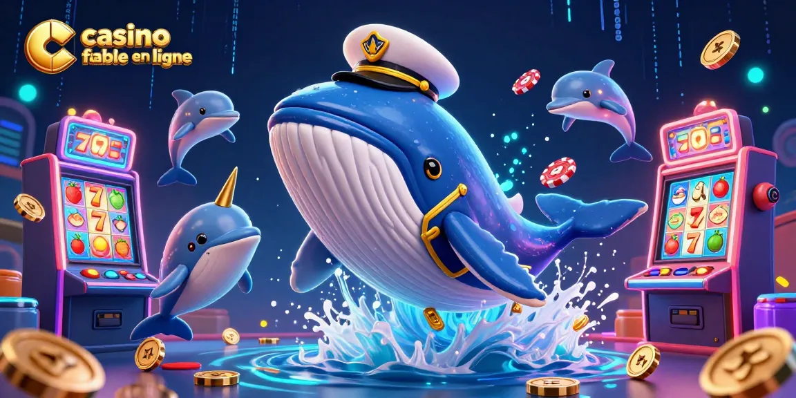 Jouez sur un casino fiable en ligne animé par une baleine géante et un narval dans un monde de jeux.