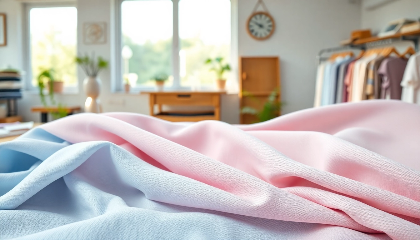 Zachte stof voor kleding in diverse kleuren en texturen, perfect voor creatieve projecten.