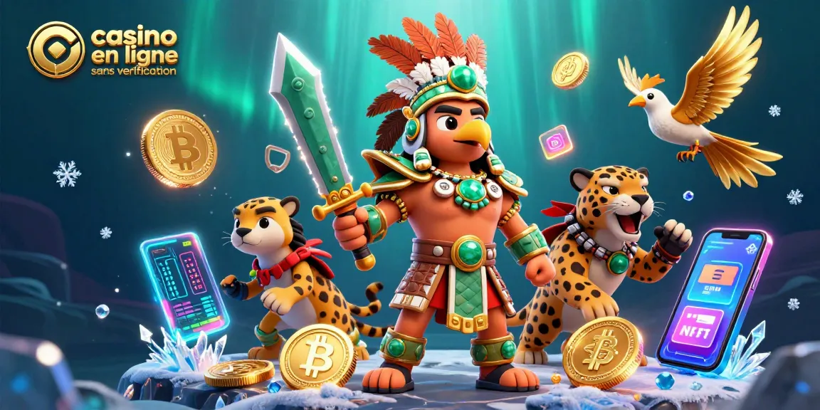 Vivez l'excitation des casinos en ligne sans vérification avec des guerriers aztèques et des éléments dynamiques de crypto-monnaie.